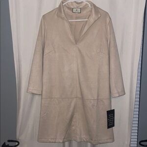 Tuckernuck Cream Dress with Modern Silhouette